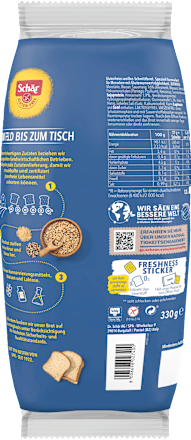 Brot, Meisterbäckers Classic mit Hirse & Quinoa (12 Stück), glutenfrei Schär