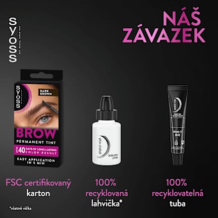 barva na obočí Brow Tint tmavě hnědá syoss