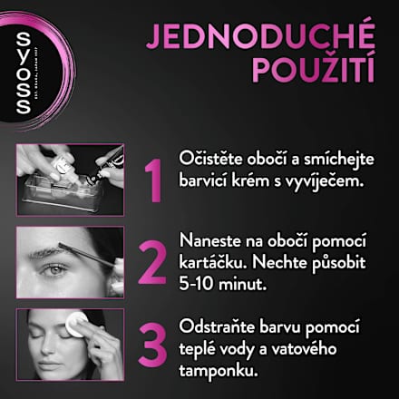 barva na obočí Brow Tint tmavě hnědá syoss