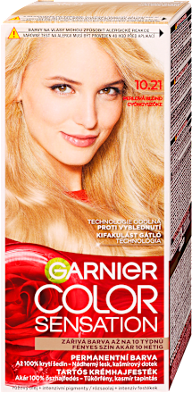 Tartós hajfesték, gyöngyszőke 10.21 GARNIER Color Sensation