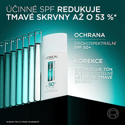 Bright Reveal denní fluid Anti-UV SPF 50+ L'ORÉAL PARiS