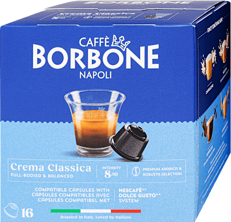 Kapszulás kávé Crema Classica, 16 kapszula Caffé Borbone