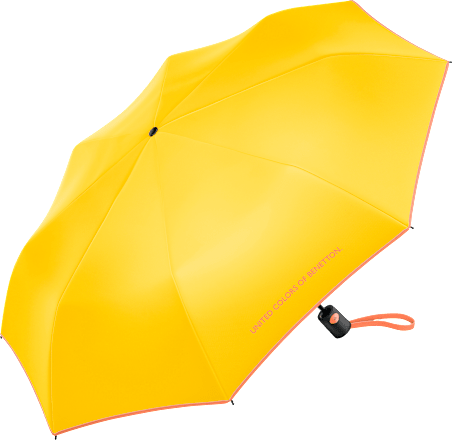 Автоматичен чадър Mini, наситено жълт United Colors of Benetton