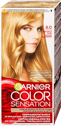Tartós hajfesték, ragyogó világosszőke 8.0 GARNIER Color Sensation