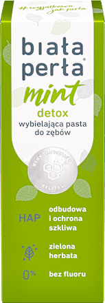 Wybielająca pasta do zębów Mint Detox biała perła