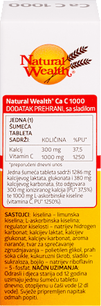 Ca C 1000 - šumeće tablete Natural Wealth