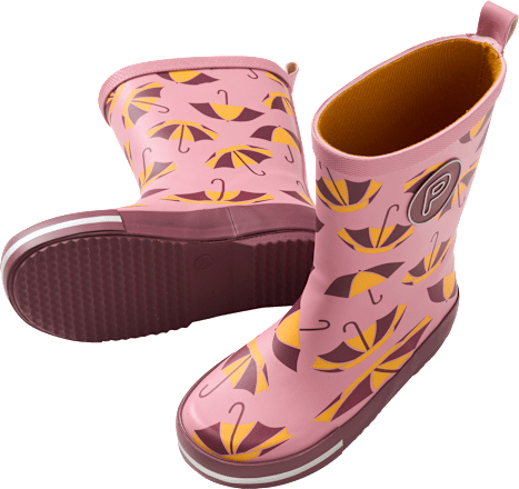 Gummistiefel mit Schirm-Muster, rosa, Gr. 26/27 PUSBLU