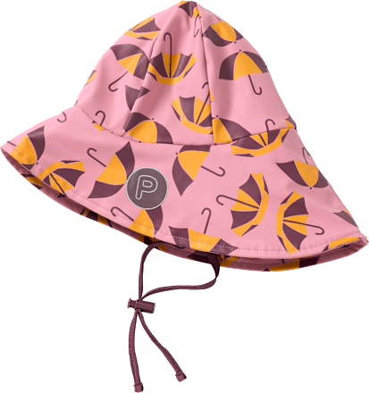 Regenhut mit Futter & Schirm-Muster, rosa, Gr. 52/53 PUSBLU