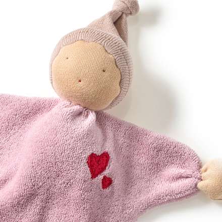 Püppchen mit Herz-Stickerei, rosa ALANA