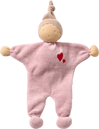 Püppchen mit Herz-Stickerei, rosa ALANA