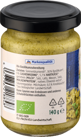 Viva il Gusto! pesto alla Genovese s bosiljkom, sirom i indijskim orahom dmBio