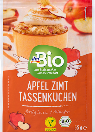 Backmischung Tassenkuchen Apfel Zimt dmBio