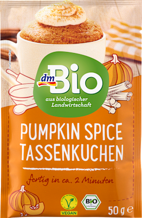 Backmischung Pumpkin Spice Tassenkuchen dmBio
