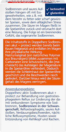 Sodbrennen akut + protect Kautabletten Doppelherz