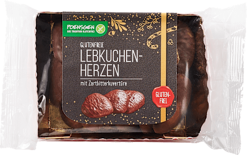 Lebkuchenherzen Zartbitter glutenfrei POENSGEN