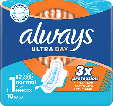 Odišavljeni damski vložki Ultra Day Normal, velikost 1 always