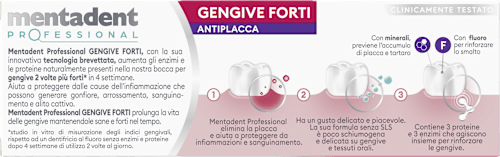 Dentifricio gengive forti antiplacca mentadent