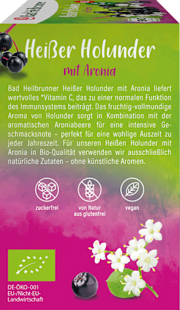 Früchtetee, Heißer Holunder mit Aronia (12 Beutel) Bad Heilbrunner