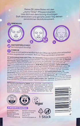 Tuchmaske Joyful Times 30 Jahre Balea