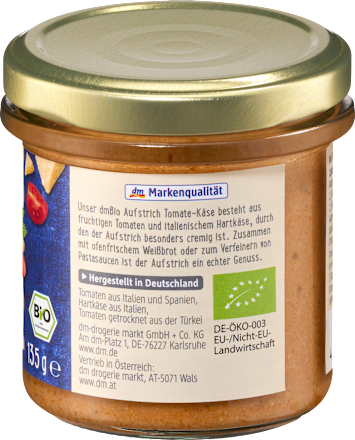 Brotaufstrich, Tomate-Käse dmBio