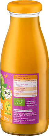Bio sadni sok iz več vrst sadja, z jabolkom, limeto, mangom in marakujo dmBio