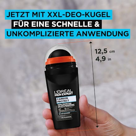 Antitranspirant Deo Roll-on Carbon Protect 5in1 L'ORÉAL PARiS MEN EXPERT