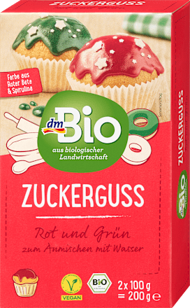 Zuckerguss rot & grün dmBio