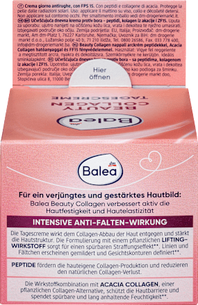 denní pleťový krém Beauty Collagen Balea