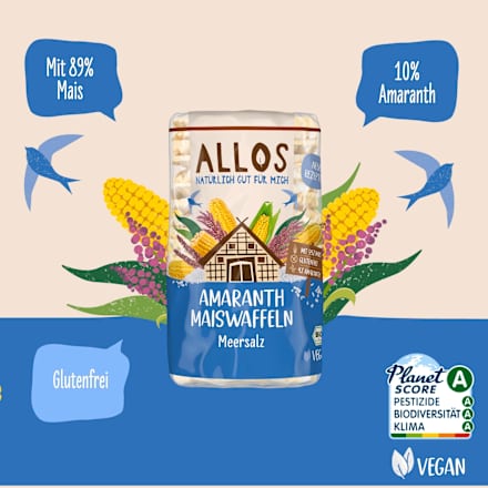 Maiswaffeln Amaranth Meersalz ALLOS