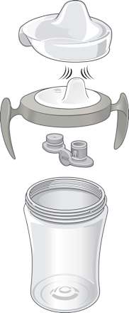 Trinklernflasche Evolution Trrainer Cup rosa, 230 ml NUK