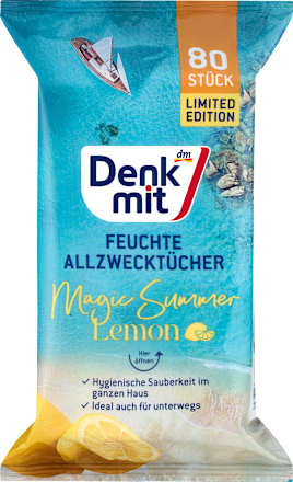 Univerzálne vlhčené utierky Magic Summer Lemon Denkmit