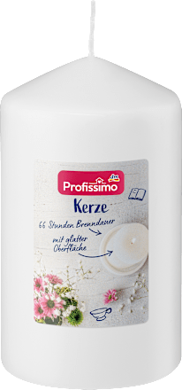 Kerze glatt 140/80 weiß  Profissimo