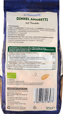 Dinkel Amaretti mit Mandeln dmBio