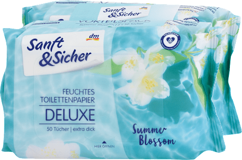 Summer Blossom vlažni toaletni papir,  2x50kom Sanft&Sicher