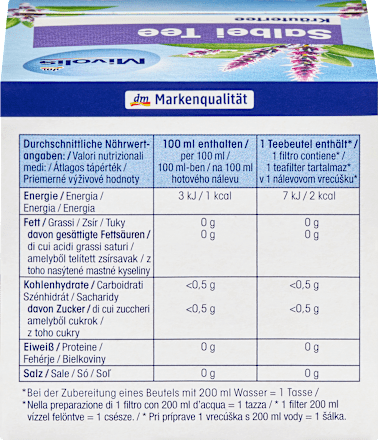 Infuso alla salvia Mivolis