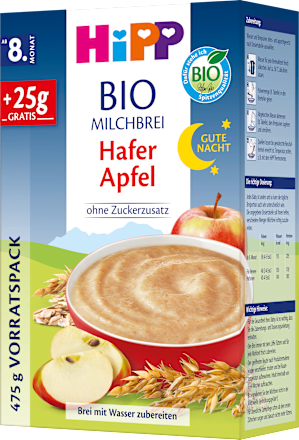 Abendbrei Milch Gute Nacht Hafer Apfel ab dem 8.Monat HiPP