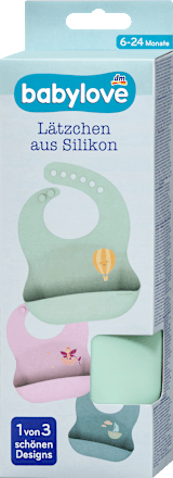 Bavaglino in silicone con tasca assort. babylove
