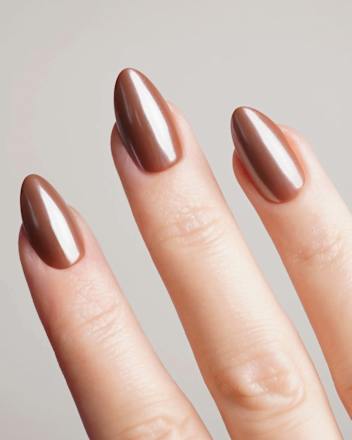 Künstliche Nägel, Soft Gel Press Ons Glazed Chocolate Short Almond Doonails