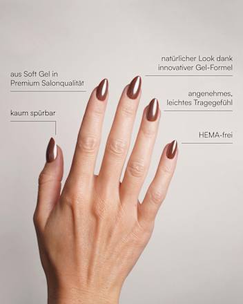 Künstliche Nägel, Soft Gel Press Ons Glazed Chocolate Doonails