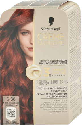 Farba na vlasy - 6-88 tmavá červená Schwarzkopf CREME SUPREME