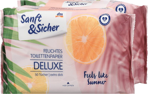 Влажна тоалетна хартия Feels like Summer (2x50бр.) Sanft&Sicher