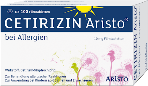 Cetirizin ARISTO bei Allergien,10 mg Cetirizindihydrochlorid Filmtabletten ARISTO