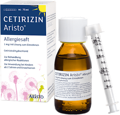 Cetirizin ARISTO Allergiesaft 1 mg/ml Lösung zum Einnehmen ARISTO