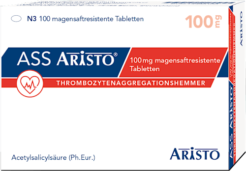 ASS ARISTO 100 mg Acetylsalicylsäure magensaftresistente Tabletten ARISTO