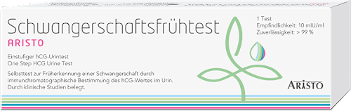 ARISTO Schwangerschaftsfrühtest Zuverlässigkeit: > 99 % ARISTO