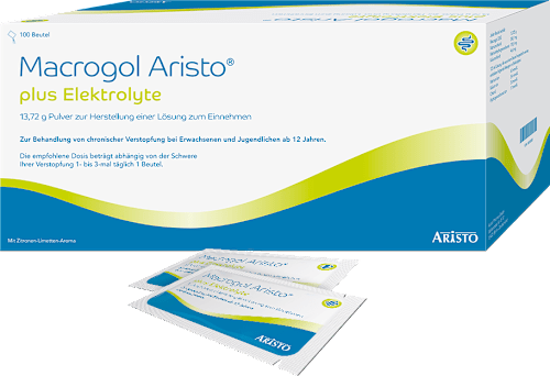Macrogol ARISTO plus Elektrolyte Beutel 100 x á 13,72 g Pulver zur Herstellung einer Lösung zum Einnehmen ARISTO