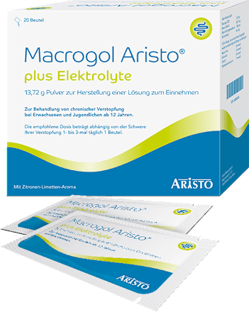 Macrogol ARISTO plus Elektrolyte Beutel 20 x á 13,72 g Pulver zur Herstellung einer Lösung zum Einnehmen ARISTO