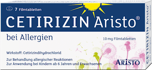 Cetirizin ARISTO bei Allergien,10 mg Cetirizindihydrochlorid Filmtabletten ARISTO