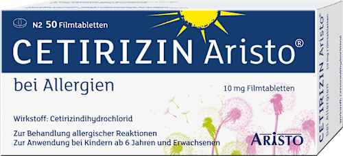 Cetirizin ARISTO bei Allergien,10 mg Cetirizindihydrochlorid Filmtabletten ARISTO
