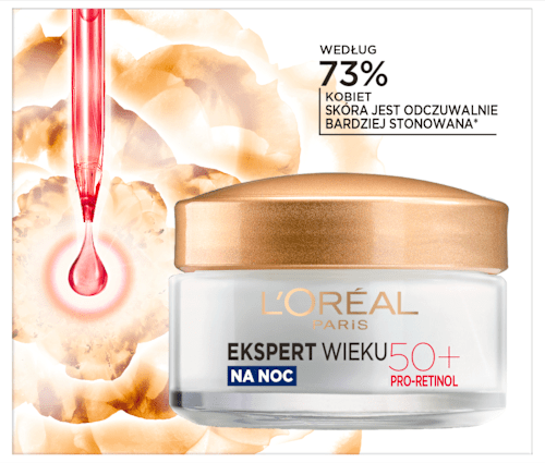 Krem przeciwzmarszczkowy ujędrniający na noc 50+ Ekspert Wieku L'ORÉAL PARiS